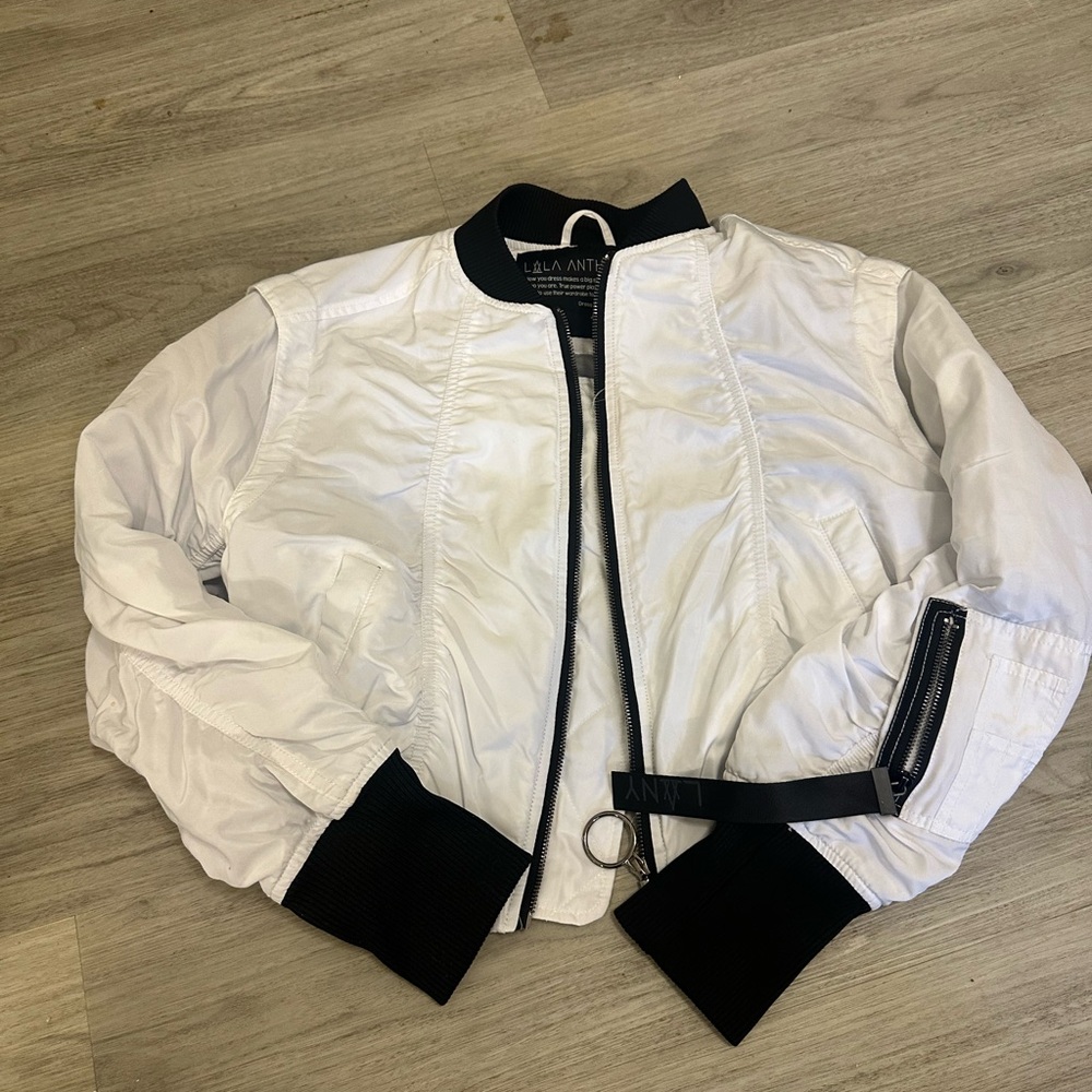Lala Anthony White Bomber Jacket